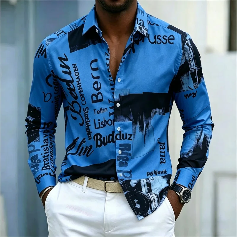 Men's Printed Long-sleeve Shir - огляд і ціна Street Fashion Men