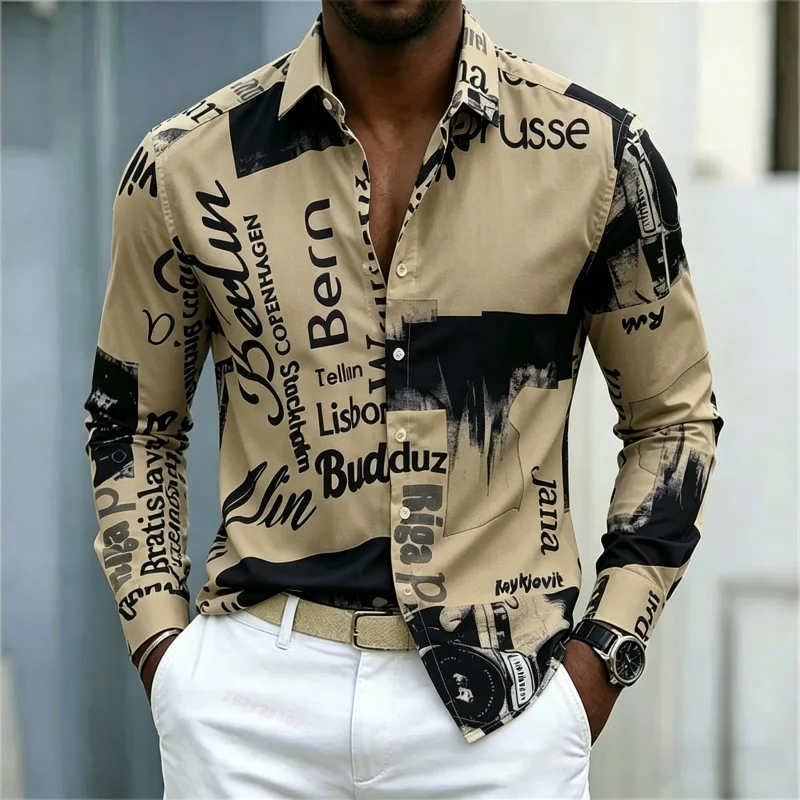 Men's Printed Long-sleeve Shir - огляд і ціна Street Fashion Men