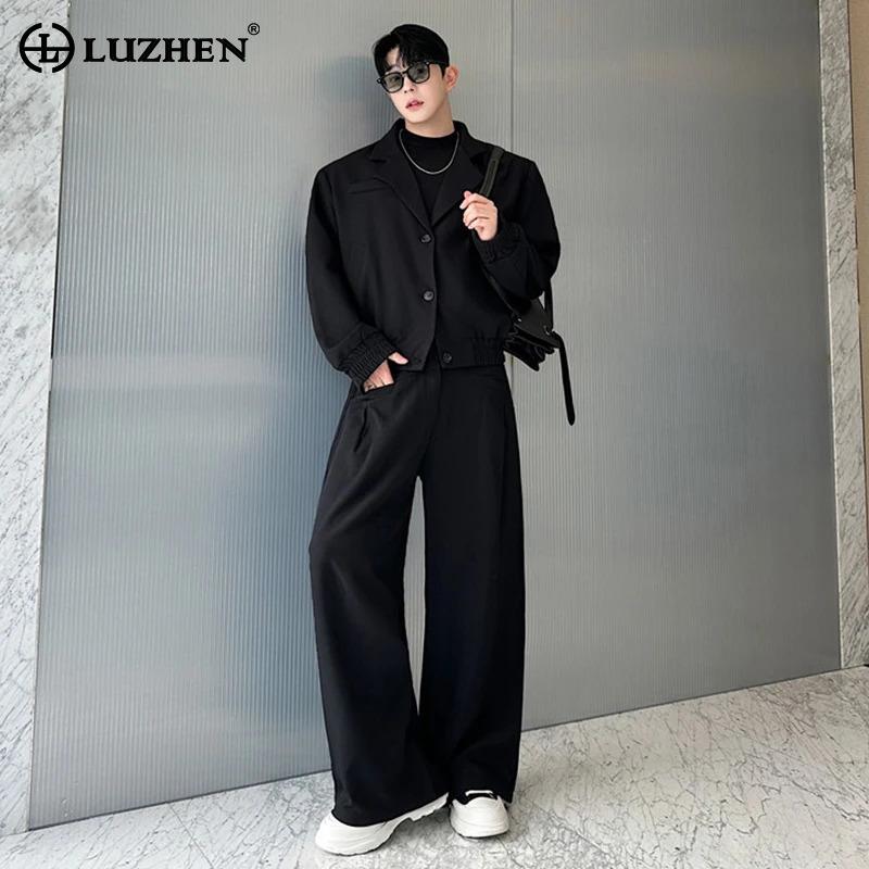 LUZHEN Spring Blazer Neck Casu - огляд і ціна Street Fashion Jacket Men