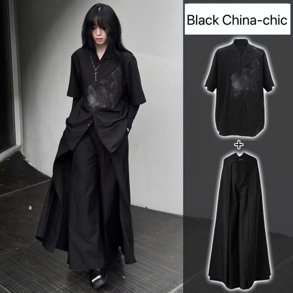 Cool Black New Chinese Style C - огляд і ціна Street Fashion Outfit For Men