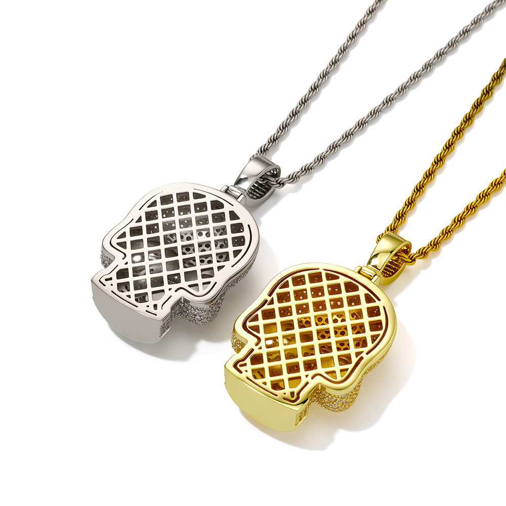 Iced Out Skull Pendant Necklac - огляд і ціна Fashion Street Singapore