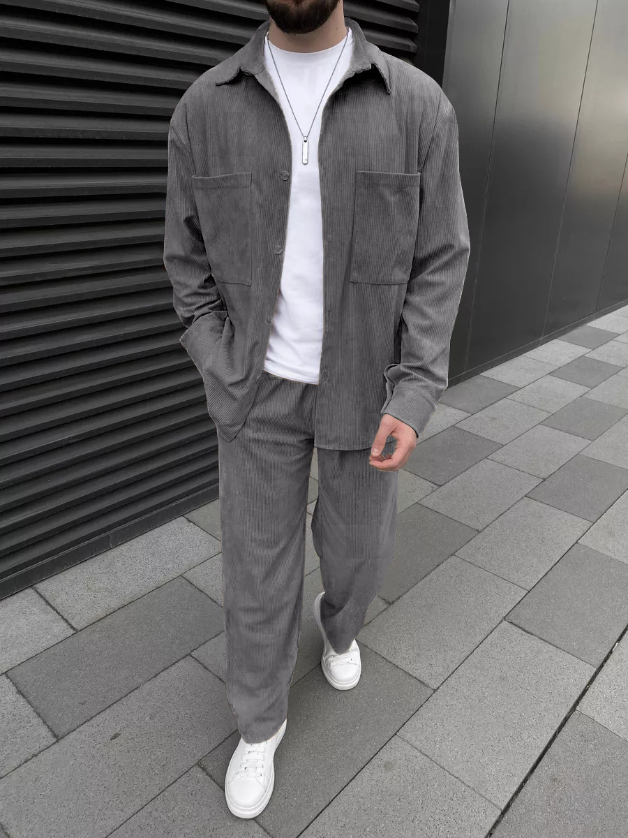 Men's Corduroy Two-Piece Outfi - огляд і ціна Street Fashion Men