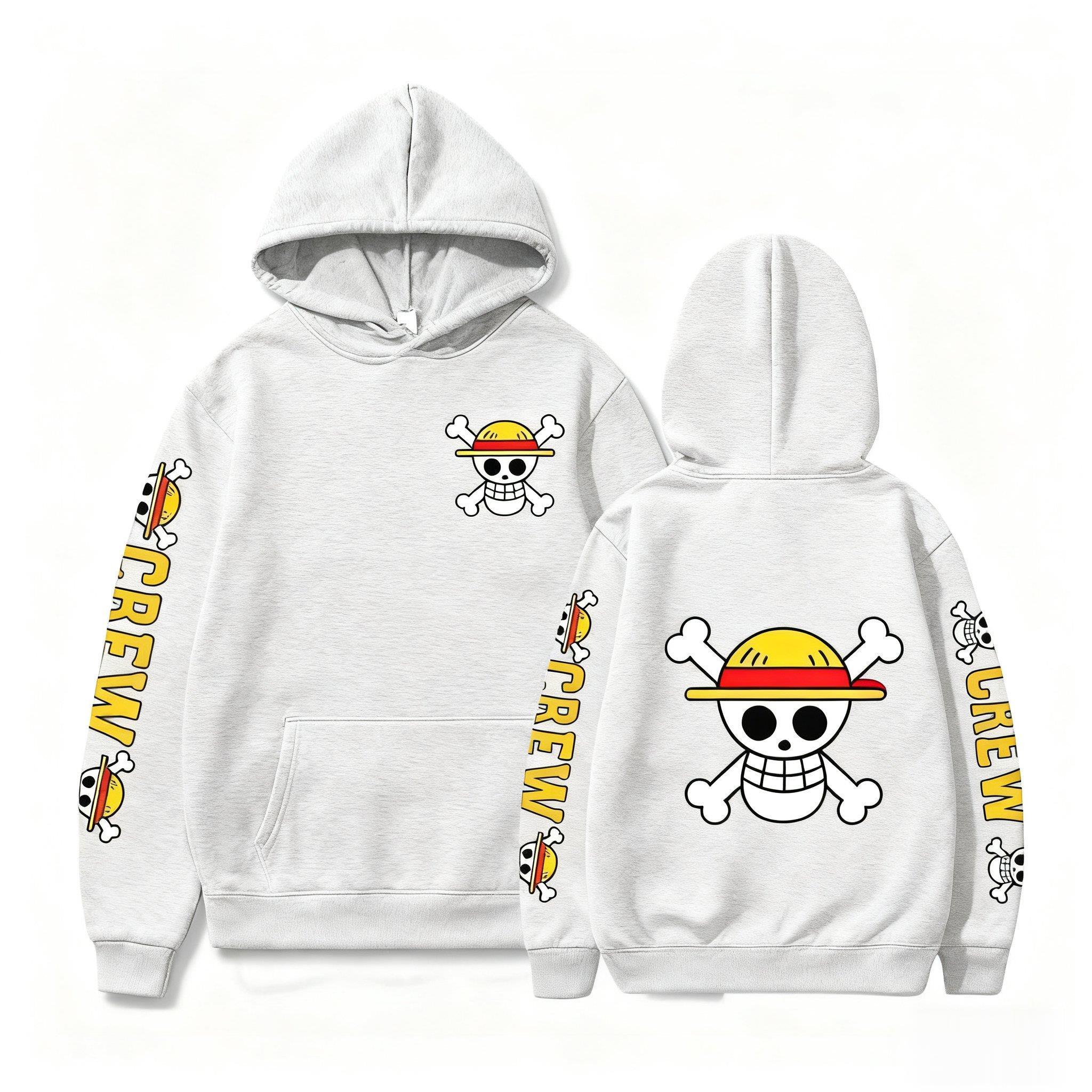 One Piece Skull Print Hoodie M - огляд і ціна Street Fashion Jacket Men