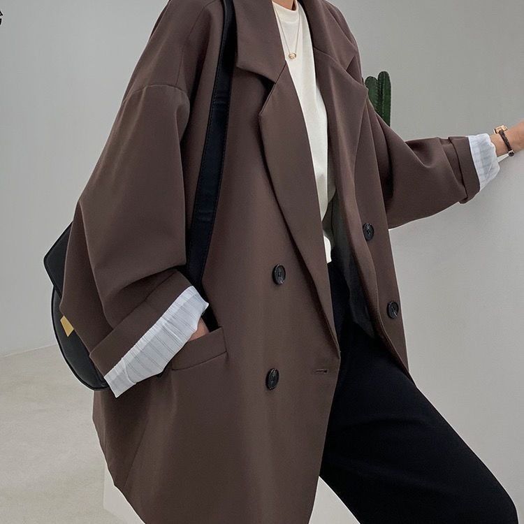 Vintage Brown Blazer Women Ele - огляд і ціна Street Fashion Official