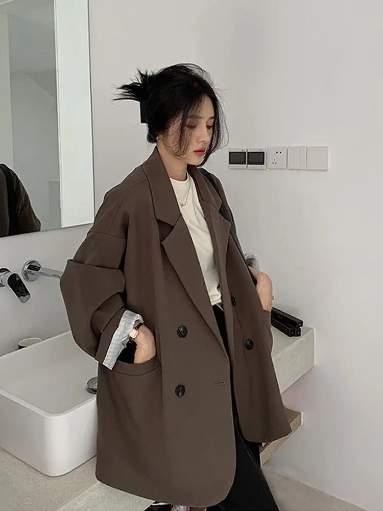 Vintage Brown Blazer Women Ele - огляд і ціна Street Fashion Official