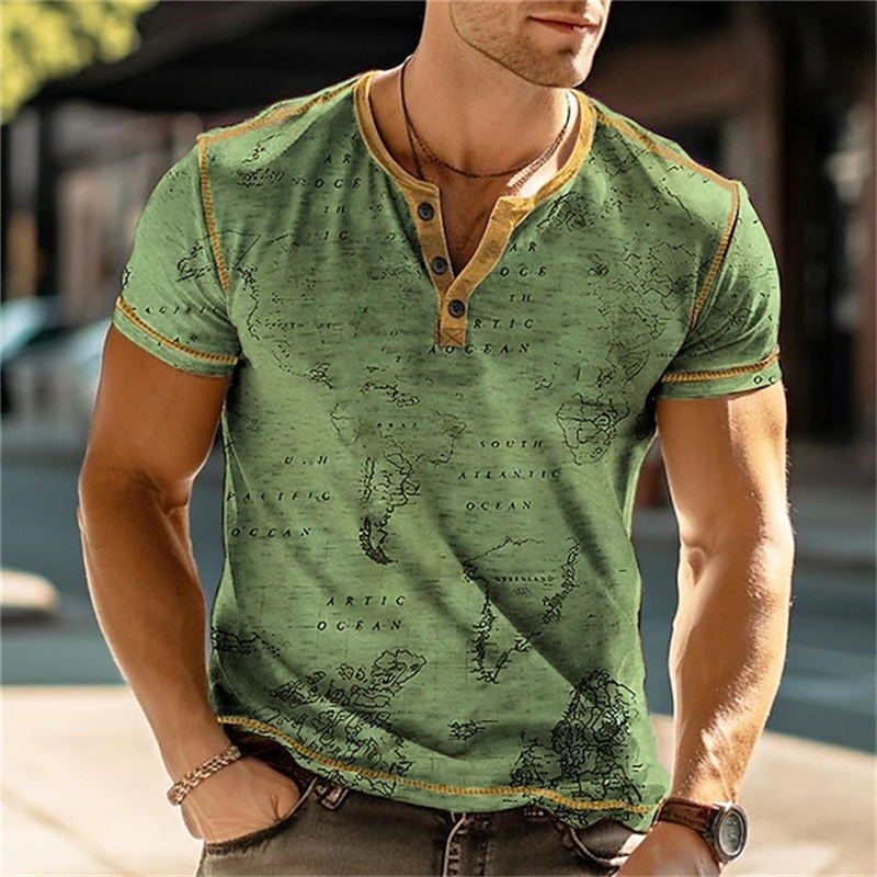 Men's Henry Shirts Funny 3D Pr - огляд і ціна Street Fashion Men