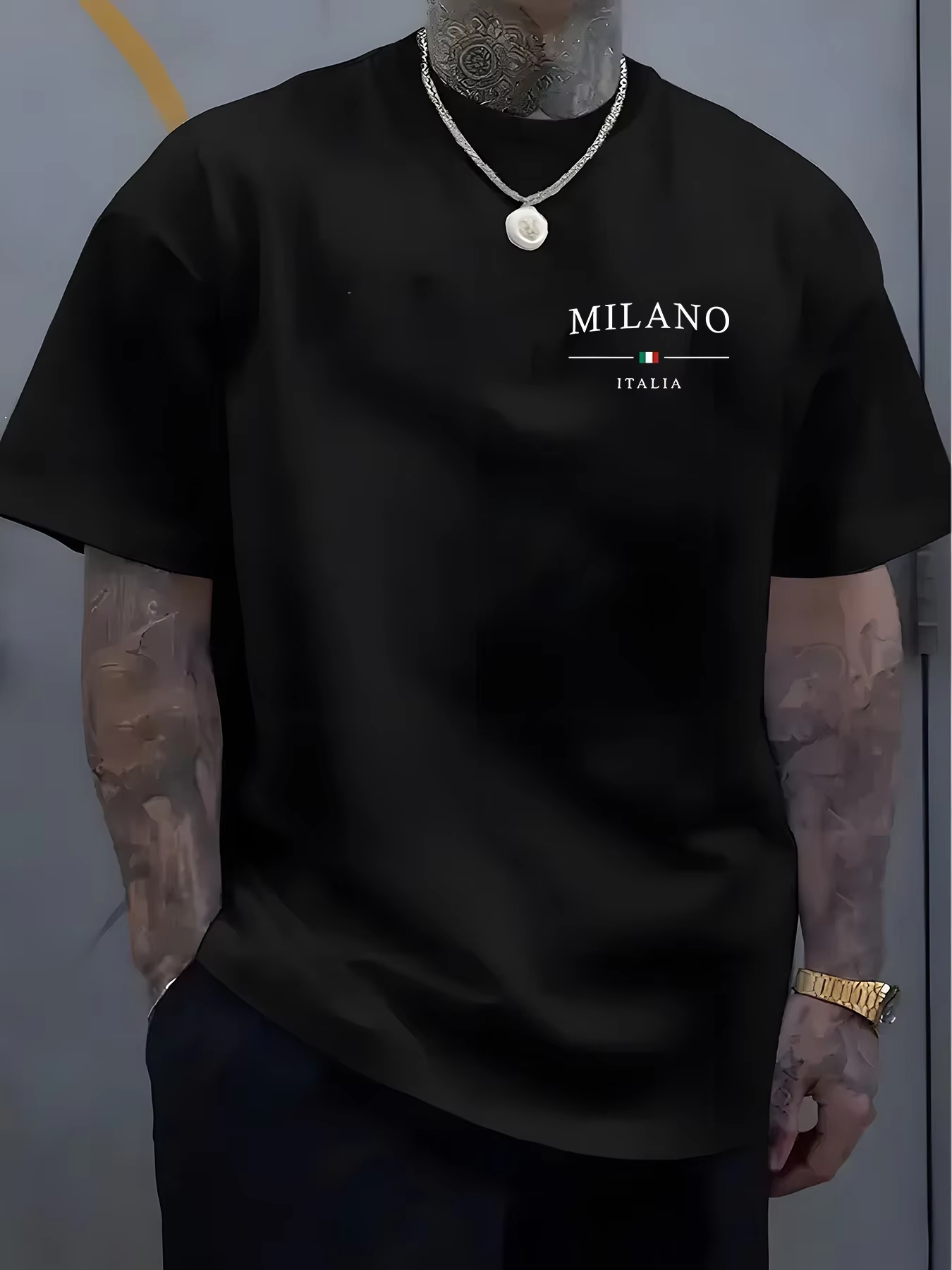 Men's casual short-sleeved T-s - огляд і ціна Street Fashion Milan