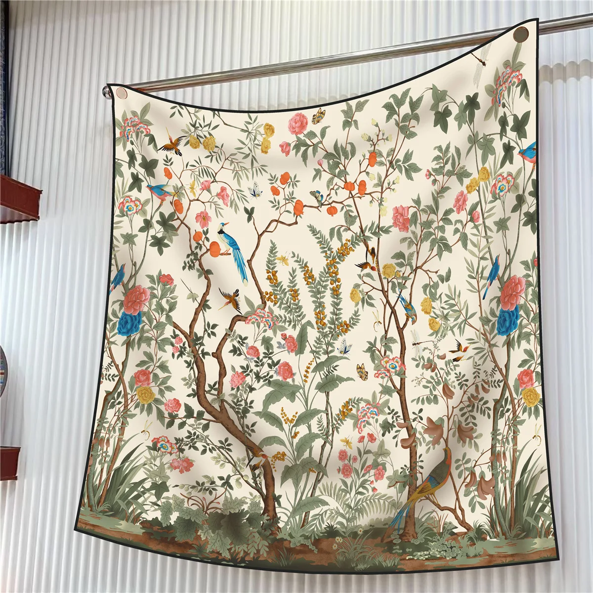 90cm French Floral Bird Scarf  - огляд і ціна French Street Fashion